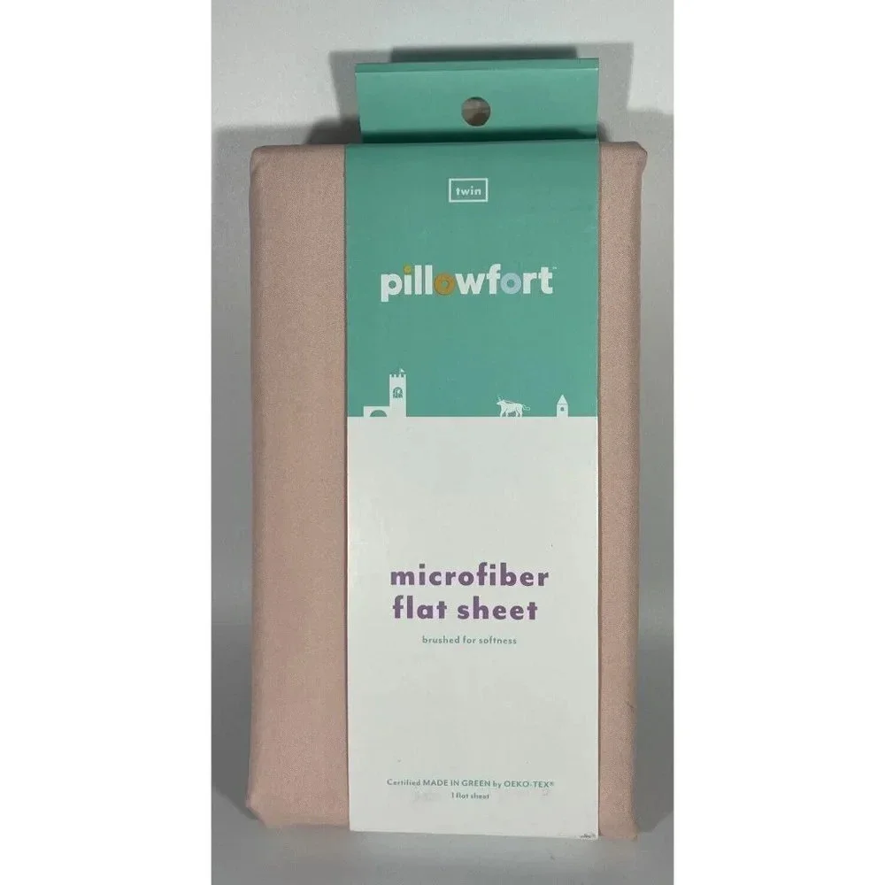 Pillowfort Just Peachy Microfiber Flat Sheet‎ Size Twin 66